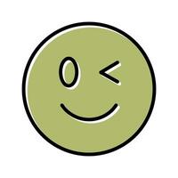 Winking Face Icon Design vector