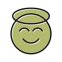 Smiling Face with Halo Icon Design vector