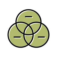 Venn Diagram Icon Design vector