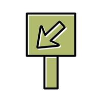 Diagonal Down Left Arrow Icon Design vector