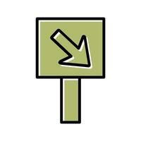 Diagonal Down Right Arrow Icon Design vector