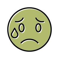 Crying Face Icon Design vector