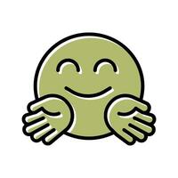 Hugging Face Icon Design vector