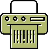 Barcode Printing Icon Design vector