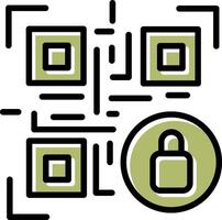 QR Code Encryption Icon Design vector