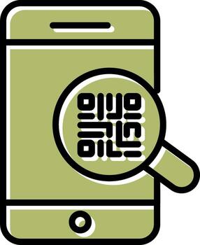 QR Code Authentication Icon Design vector