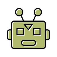 Robot Face Icon Design vector