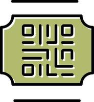 QR Code Ticket Icon Design vector