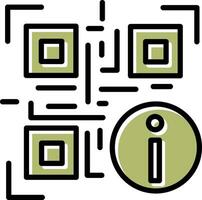 QR Code Information Icon Design vector