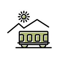 Mountain Railway Icon Design vector
