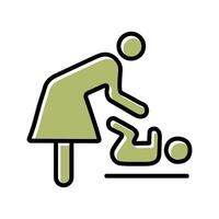 Changing Table Icon Design vector