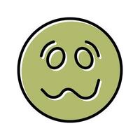 Woozy Face Icon Design vector