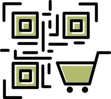 QR Code Shopping Icon Design vector