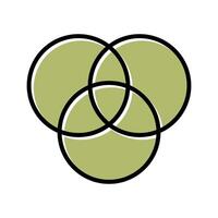 Venn Diagram Icon Design vector