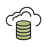 Cloud Database Icon Design vector
