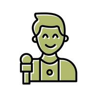 News Correspondent Icon Design vector