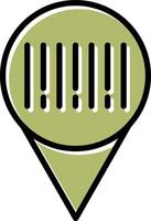 Barcode Location Icon Design vector