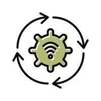 Automated Process Icon Design vector