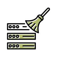 Data Cleaning Icon Design vector