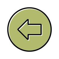 Left Arrow Icon Design vector