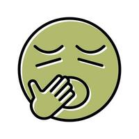 Yawning Face Icon Design vector
