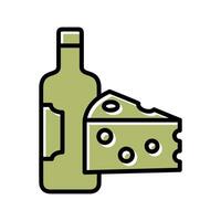 Wine and Cheese Icon Design vector