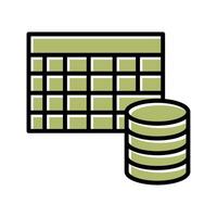 Table Data Icon Design vector