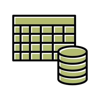 Table Data Icon Design