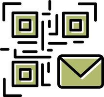 QR Code Email Icon Design vector