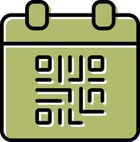 QR Code Calendar Icon Design vector