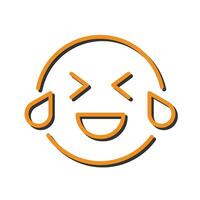 Face with Tears of Joy Icon Design vector