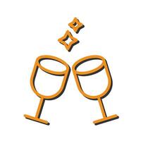 Wine Glasses Icon Design vector