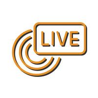 Live Broadcast Icon Design vector