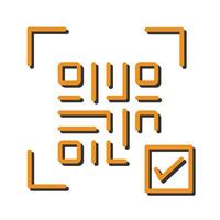 QR Code Link Icon Design vector