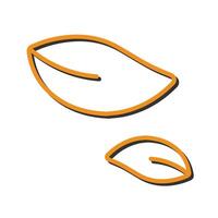 Leaf Fluttering in Wind Icon Design vector