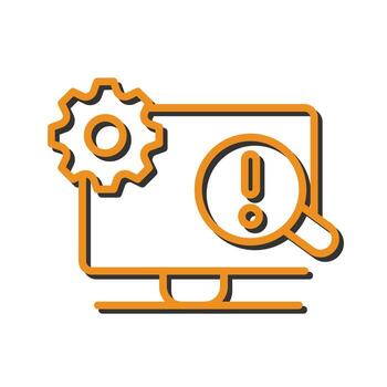 Troubleshooting Icon Design vector
