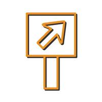 Diagonal Up Right Arrow Icon Design vector
