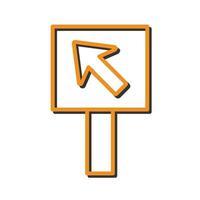 Diagonal Up Left Arrow Icon Design vector