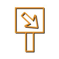 Diagonal Down Right Arrow Icon Design vector