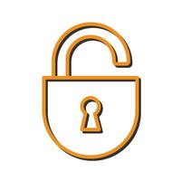 Open Lock Icon Design vector