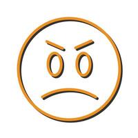 Angry Face Icon Design vector