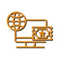 Ticket System Icon Design vector