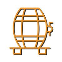 Wine Cask Icon Design vector