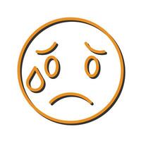 Crying Face Icon Design vector
