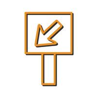 Diagonal Down Left Arrow Icon Design vector