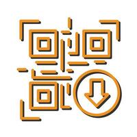 QR Code Download Icon Design vector