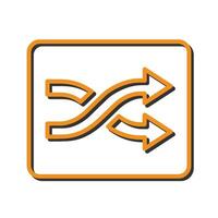 Shuffle Tracks Button Icon Design vector