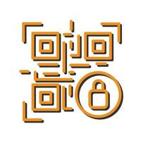 QR Code Encryption Icon Design vector