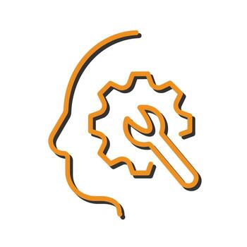 problema resolución icono diseño vector