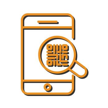 QR Code Authentication Icon Design vector